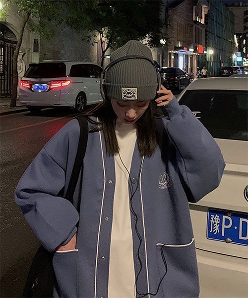 WESTBOY（ウエストボーイ）の「【WB ORIGINALS】Drop Shoulder Sweat Sport Cardigan WO21W3TP08（カーディガン/ボレロ・メンズ・ブラック/ブルー/グレー・M/XL/L）」の13枚目の写真