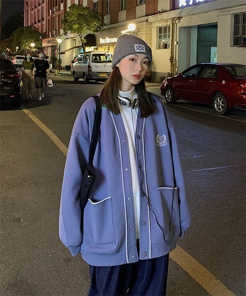 WESTBOY（ウエストボーイ）の「【WB ORIGINALS】Drop Shoulder Sweat Sport Cardigan WO21W3TP08（カーディガン/ボレロ・メンズ・ブラック/ブルー/グレー・M/XL/L）」の15枚目の写真
