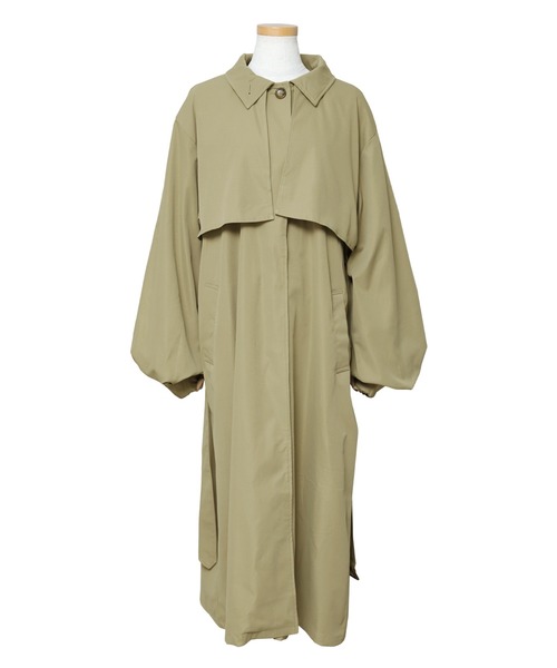 reca（レカ）の「シャークスキンフライヨークステンカラーコート（ステンカラーコート・レディース・ベージュ/グリーン系その他・M）」の21枚目の写真