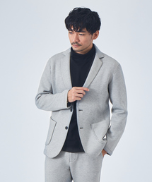 【セットアップ対応】ダブルフェイス ツイル柄 ポンチ ジャケット