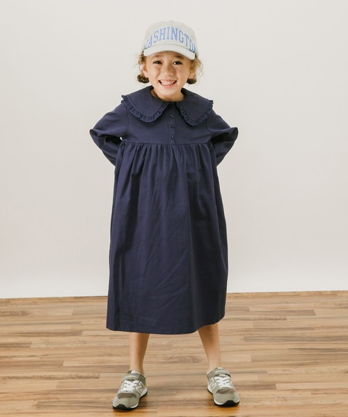 BAYFLOW（ベイフロー）の「[KIDS]エリツキワンピース（ワンピース・キッズ・ネイビー/ブラウン/オフホワイト・110cm/100cm/120cm/130cm/140cm）」の3枚目の写真
