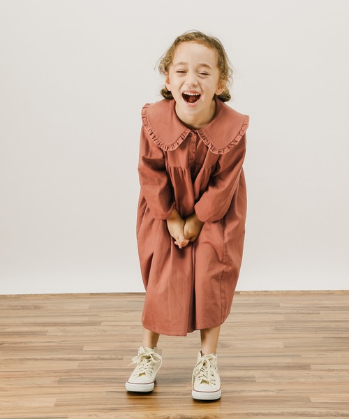 BAYFLOW（ベイフロー）の「[KIDS]エリツキワンピース（ワンピース・キッズ・ネイビー/ブラウン/オフホワイト・110cm/100cm/120cm/130cm/140cm）」の2枚目の写真