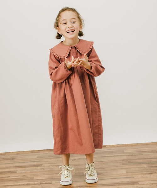 BAYFLOW（ベイフロー）の「[KIDS]エリツキワンピース（ワンピース・キッズ・ネイビー/ブラウン/オフホワイト・110cm/100cm/120cm/130cm/140cm）」の13枚目の写真