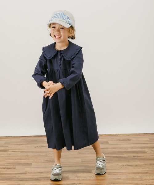 BAYFLOW（ベイフロー）の「[KIDS]エリツキワンピース（ワンピース・キッズ・ネイビー/ブラウン/オフホワイト・110cm/100cm/120cm/130cm/140cm）」の11枚目の写真