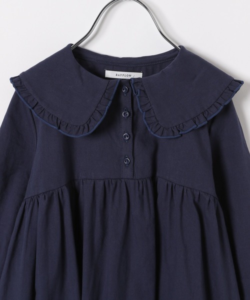 BAYFLOW（ベイフロー）の「[KIDS]エリツキワンピース（ワンピース・キッズ・ネイビー/ブラウン/オフホワイト・110cm/100cm/120cm/130cm/140cm）」の14枚目の写真