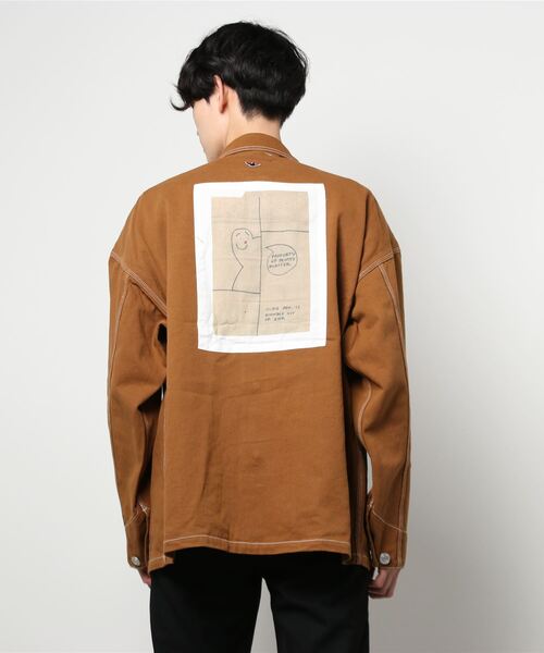 Mark Gonzales（マーク・ゴンザレス）の「【Mark Gonzales／マークゴンザレス】 ptpach coverall（カバーオール・メンズ・ブラック/ブラウン・MEDIUM/LARGE）」の3枚目の写真