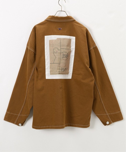 Mark Gonzales（マーク・ゴンザレス）の「【Mark Gonzales／マークゴンザレス】 ptpach coverall（カバーオール・メンズ・ブラック/ブラウン・MEDIUM/LARGE）」の6枚目の写真