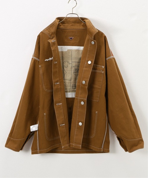 Mark Gonzales（マーク・ゴンザレス）の「【Mark Gonzales／マークゴンザレス】 ptpach coverall（カバーオール・メンズ・ブラック/ブラウン・MEDIUM/LARGE）」の5枚目の写真