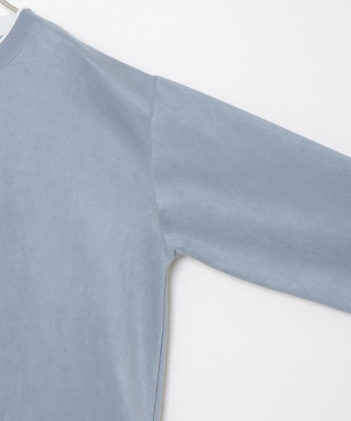 ikka（イッカ）の「清潔フェイクスエードレイヤードプルオーバー（スウェット・メンズ・ブルー/ライトグレー・L/M/S/XL）」の4枚目の写真
