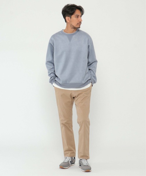 ikka（イッカ）の「清潔フェイクスエードレイヤードプルオーバー（スウェット・メンズ・ブルー/ライトグレー・L/M/S/XL）」の13枚目の写真