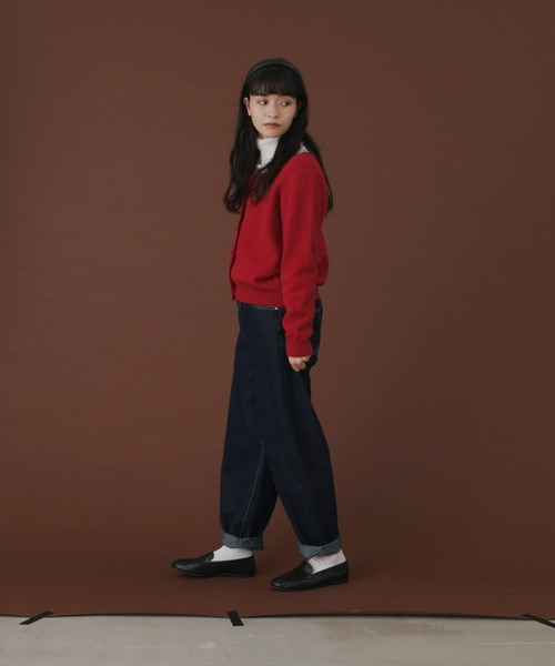 MERLOT(メルロー)の「ボタン配色カーディガン(カーディガン/ボレロ・レディース・グリーン/ネイビー/レッド・FREE)」の20枚目の写真