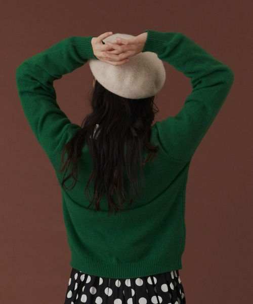 MERLOT(メルロー)の「ボタン配色カーディガン(カーディガン/ボレロ・レディース・グリーン/ネイビー/レッド・FREE)」の10枚目の写真