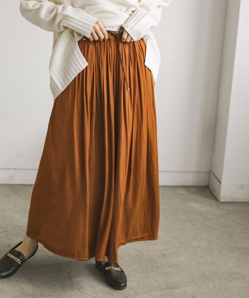 URBAN RESEARCH（アーバンリサーチ）の「ツイルギャザースカーチョ（その他パンツ・レディース・オレンジ/ブルー/グレー系その他・FREE）」の9枚目の写真