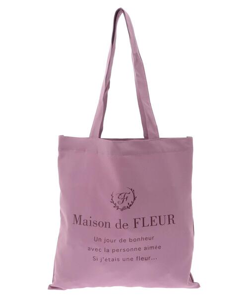 Maison de FLEUR（メゾンドフルール）の「EC限定ロゴプリントスクエアトートバッグ（トートバッグ・レディース・プラム/ブラック/ブルー/オリーブ・FREE）」の15枚目の写真