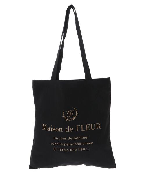 Maison de FLEUR（メゾンドフルール）の「EC限定ロゴプリントスクエアトートバッグ（トートバッグ・レディース・プラム/ブラック/ブルー/オリーブ・FREE）」の22枚目の写真