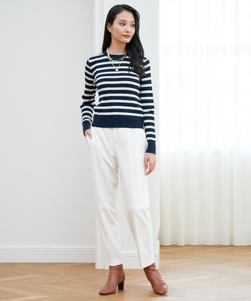 ANAYI（アナイ）の「ストレッチツイルテーパードパンツ（その他パンツ・レディース・オフホワイト/ターコイズブルー/ネイビー・36/38/34）」の18枚目の写真