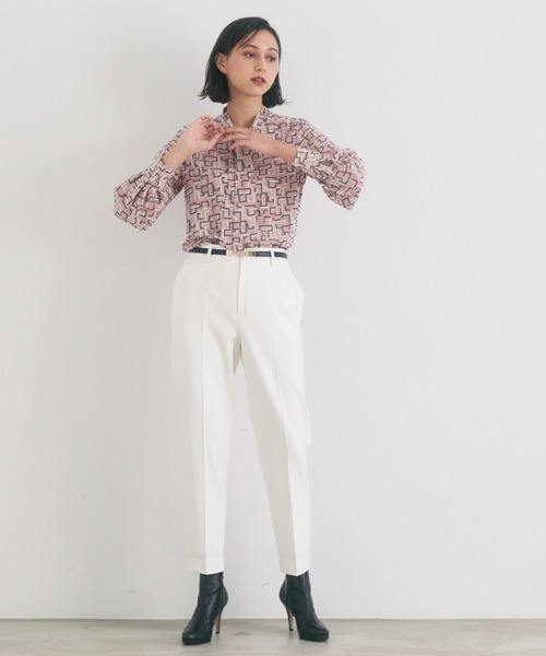 ANAYI（アナイ）の「ストレッチツイルテーパードパンツ（その他パンツ・レディース・オフホワイト/ターコイズブルー/ネイビー・36/38/34）」の9枚目の写真