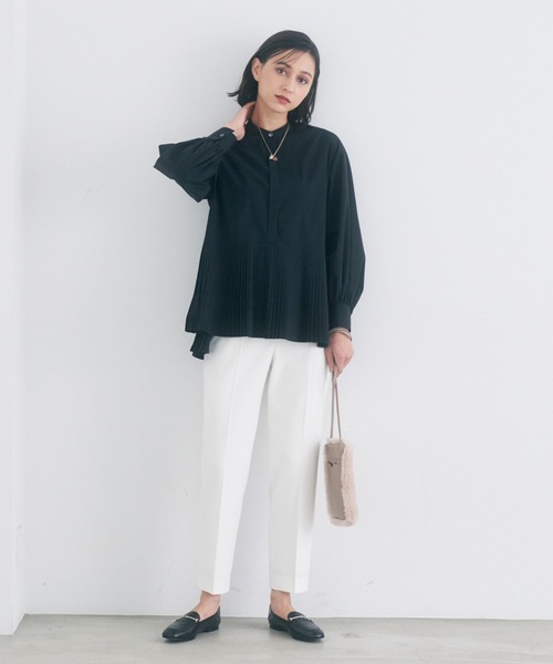 ANAYI（アナイ）の「ストレッチツイルテーパードパンツ（その他パンツ・レディース・オフホワイト/ターコイズブルー/ネイビー・36/38/34）」の6枚目の写真