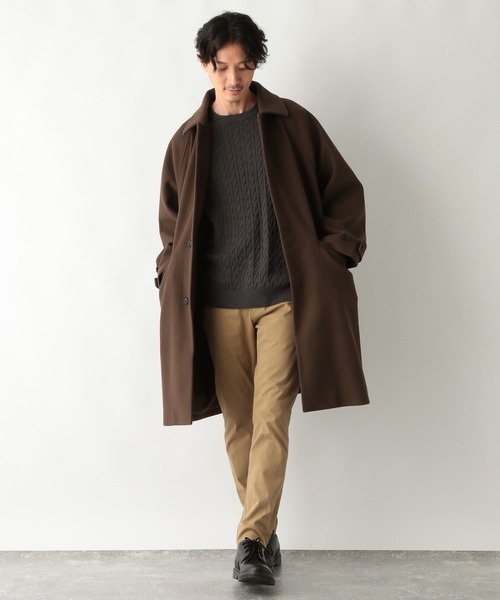 GLOBAL WORK（グローバルワーク）の「カシミヤミックスケーブルニット/954135（ニット/セーター・メンズ・チャコールグレー/ライトグリーン/オフホワイト/ベージュ/ダークブラウン/スカイブルー・SMALL/MEDIUM/LARGE/X-LARGE）」の12枚目の写真