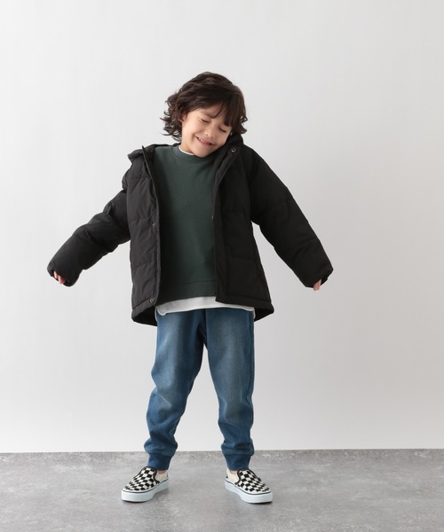 GLOBAL WORK（グローバルワーク）の「キッズ/軽やかウォーム2wayフード/215901（その他アウター・キッズ・カーキ/ブラック・120cm/110cm/100cm/150cm/140cm/160cm/130cm）」の10枚目の写真