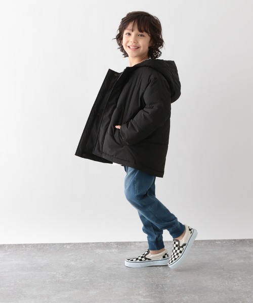 GLOBAL WORK（グローバルワーク）の「キッズ/軽やかウォーム2wayフード/215901（その他アウター・キッズ・カーキ/ブラック・120cm/110cm/100cm/150cm/140cm/160cm/130cm）」の6枚目の写真