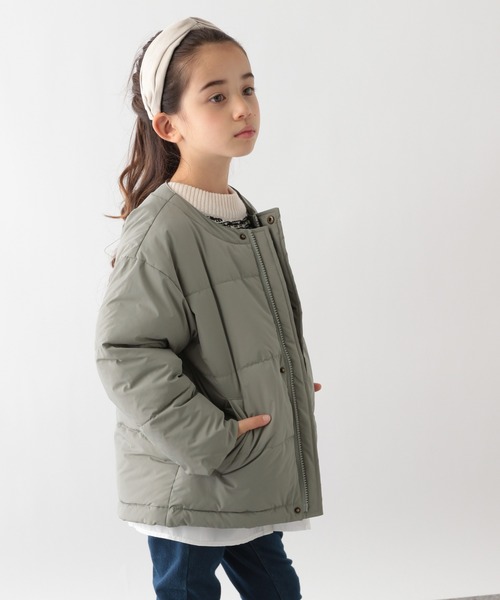 GLOBAL WORK（グローバルワーク）の「キッズ/軽やかウォーム2wayフード/215901（その他アウター・キッズ・カーキ/ブラック・120cm/110cm/100cm/150cm/140cm/160cm/130cm）」の11枚目の写真