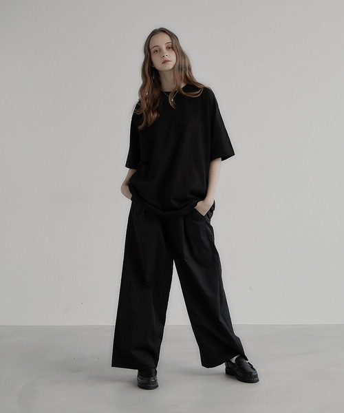remer（リメール）の「loose box pleats basic wide PT (spring A)/ルーズボックスプリーツベーシックワイドパンツ（その他パンツ・メンズ・ブラック/グレイッシュベージュ・SMALL/MEDIUM/LARGE）」の5枚目の写真