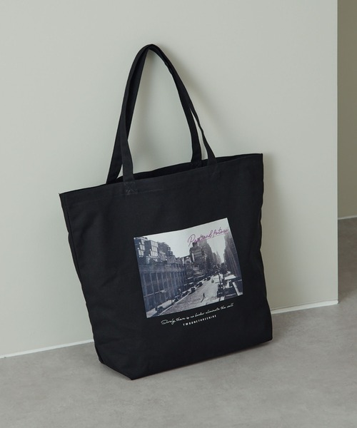 COLONY 2139（コロニートゥーワンスリーナイン）の「メッセージトートバッグ（NATURA)/マチ付きA4収納可能トート（トートバッグ・レディース・ホワイト/ブラック/ホワイト系その他/その他35・FREE）」の3枚目の写真