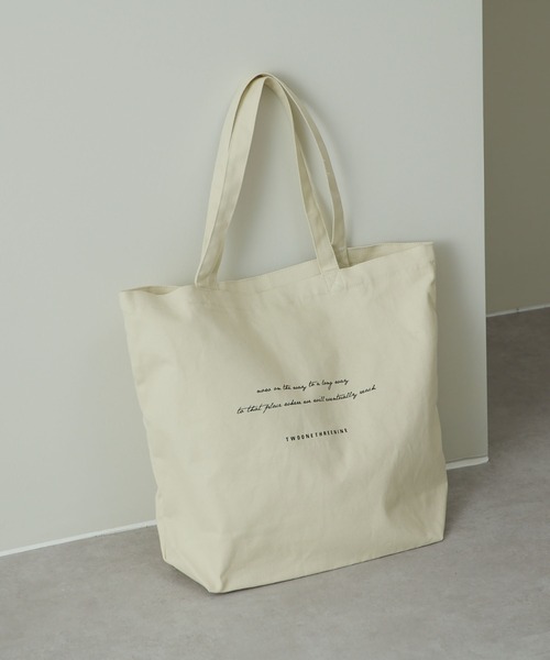 COLONY 2139（コロニートゥーワンスリーナイン）の「メッセージトートバッグ（NATURA)/マチ付きA4収納可能トート（トートバッグ・レディース・ホワイト/ブラック/ホワイト系その他/その他35・FREE）」の12枚目の写真