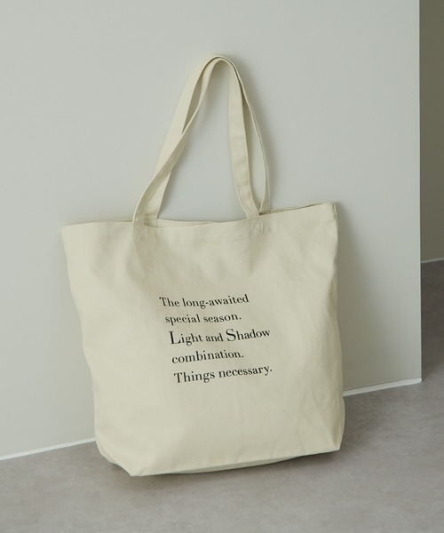 COLONY 2139（コロニートゥーワンスリーナイン）の「メッセージトートバッグ（NATURA)/マチ付きA4収納可能トート（トートバッグ・レディース・ホワイト/ブラック/ホワイト系その他/その他35・FREE）」の13枚目の写真