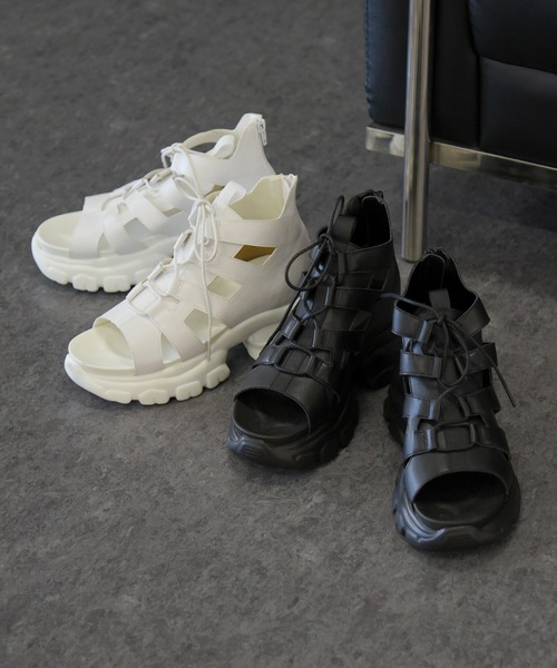 厚底スニーカーソールレースアップサンダル サンダル Nofall ノーフォール のファッション通販 Zozotown