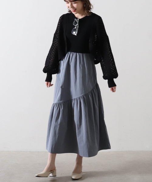 Cheek(チーク)の「クロシェボレロSETワンピース(ワンピース・レディース・オフホワイト/イエロー/ブラック・MEDIUM)」の3枚目の写真