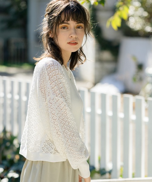 Cheek(チーク)の「クロシェボレロSETワンピース(ワンピース・レディース・オフホワイト/イエロー/ブラック・MEDIUM)」の6枚目の写真