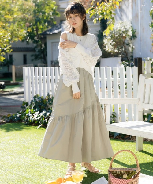 Cheek(チーク)の「クロシェボレロSETワンピース(ワンピース・レディース・オフホワイト/イエロー/ブラック・MEDIUM)」の10枚目の写真