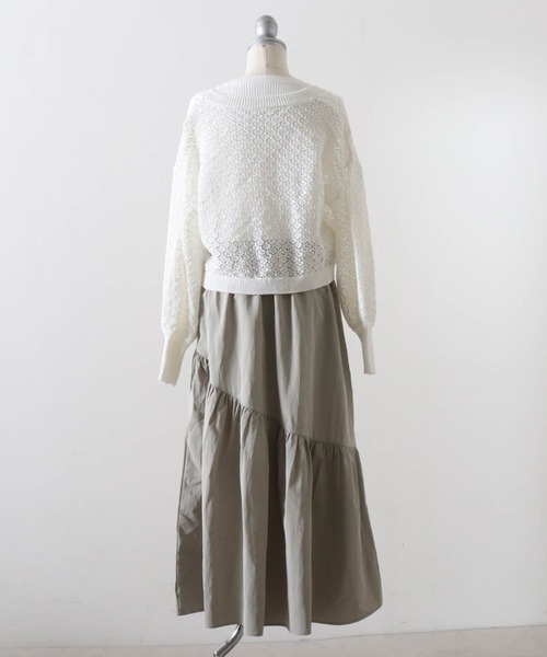 Cheek(チーク)の「クロシェボレロSETワンピース(ワンピース・レディース・オフホワイト/イエロー/ブラック・MEDIUM)」の14枚目の写真