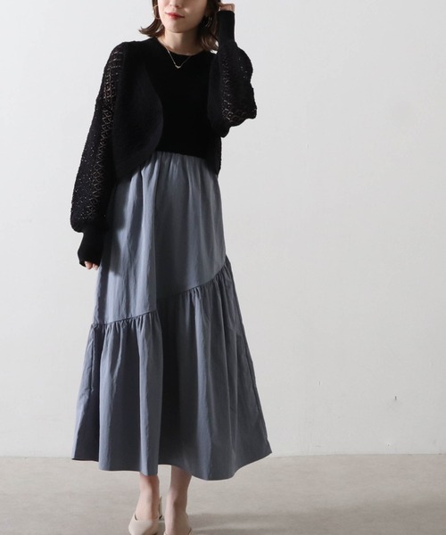 Cheek(チーク)の「クロシェボレロSETワンピース(ワンピース・レディース・オフホワイト/イエロー/ブラック・MEDIUM)」の19枚目の写真