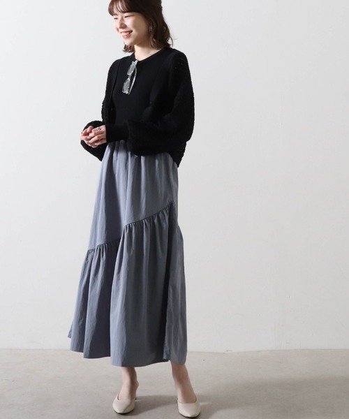 Cheek(チーク)の「クロシェボレロSETワンピース(ワンピース・レディース・オフホワイト/イエロー/ブラック・MEDIUM)」の20枚目の写真