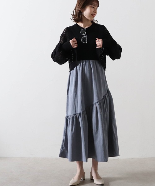 Cheek(チーク)の「クロシェボレロSETワンピース(ワンピース・レディース・オフホワイト/イエロー/ブラック・MEDIUM)」の21枚目の写真