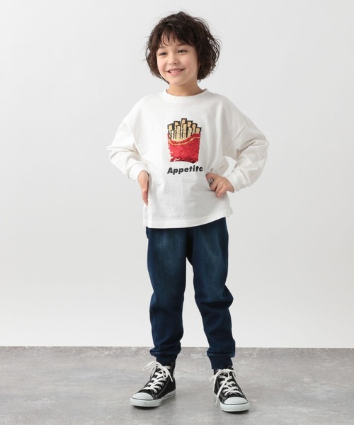 GLOBAL WORK(グローバルワーク)の「スゴラクカットデニムリブパンツ【キッズ】/257327(その他パンツ・キッズ・ブラック/ネイビー/ブルー・110cm/100cm/120cm/130cm/140cm/150cm/160cm)」の20枚目の写真