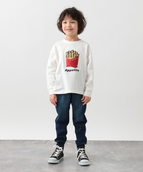 GLOBAL WORK(グローバルワーク)の「スゴラクカットデニムリブパンツ【キッズ】/257327(その他パンツ・キッズ・ブラック/ネイビー/ブルー・110cm/100cm/120cm/130cm/140cm/150cm/160cm)」の19枚目の写真