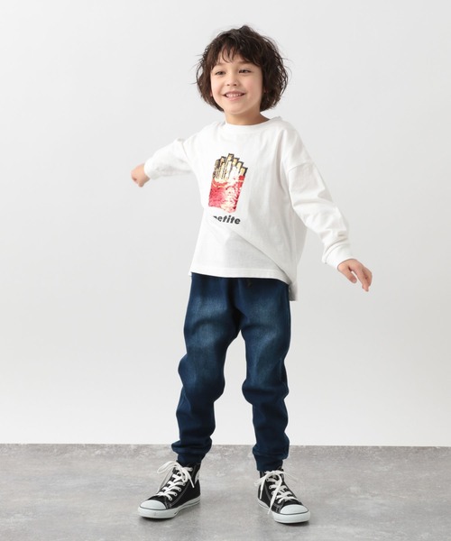 GLOBAL WORK(グローバルワーク)の「スゴラクカットデニムリブパンツ【キッズ】/257327(その他パンツ・キッズ・ブラック/ネイビー/ブルー・110cm/100cm/120cm/130cm/140cm/150cm/160cm)」の18枚目の写真