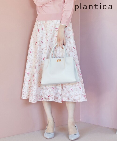 ANY SIS(エニィスィス)の「【any SiS×plantica】フラワープリント スカート(スカート・レディース・オレンジ系4/ピンク系4/グレー系4・2/3/1)」の3枚目の写真