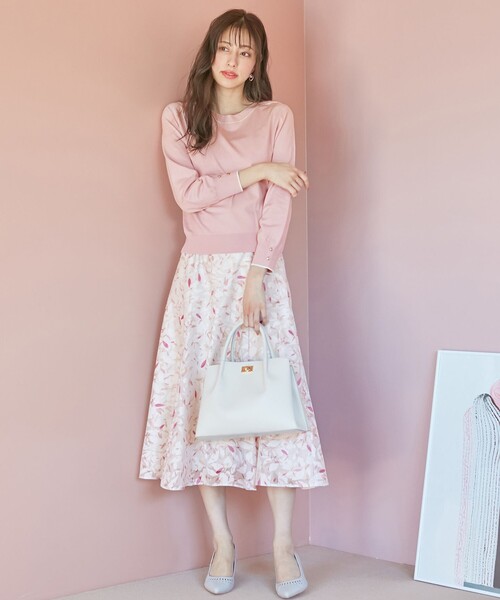 ANY SIS(エニィスィス)の「【any SiS×plantica】フラワープリント スカート(スカート・レディース・オレンジ系4/ピンク系4/グレー系4・2/3/1)」の4枚目の写真