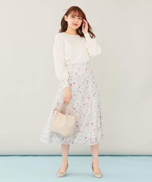 ANY SIS(エニィスィス)の「【any SiS×plantica】フラワープリント スカート(スカート・レディース・オレンジ系4/ピンク系4/グレー系4・2/3/1)」の8枚目の写真