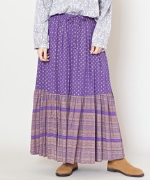 チャイハネ | 【チャイハネ】箔プリントティアードスカート(スカート)