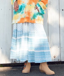 チャイハネ | 【チャイハネ】箔プリントティアードスカート(スカート)