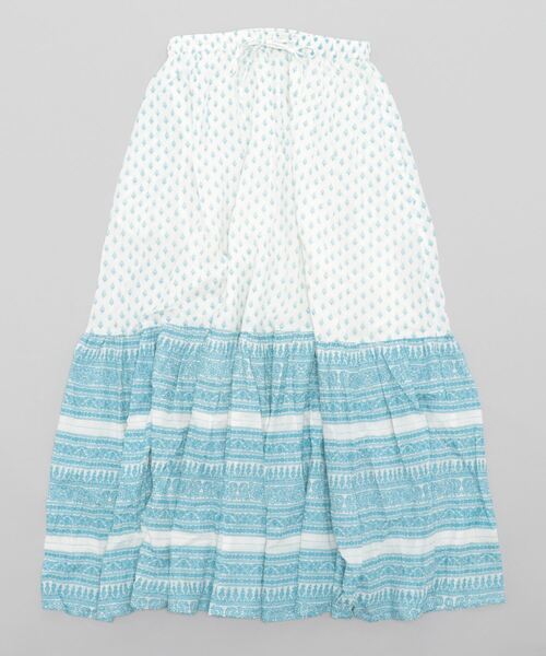 チャイハネ（チャイハネ）の「【チャイハネ】箔プリントティアードスカート（スカート・レディース・ホワイト/ブラック/パープル/ピンク/イエロー/ブルー/レッド/オフホワイト/カーキ・FREE）」の17枚目の写真