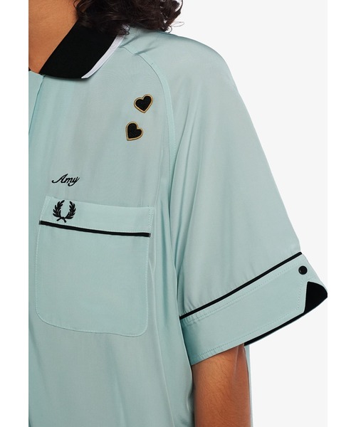 FRED PERRY（フレッドペリー） Bowling Shirt Dress Brushed Twill Shirt Dress(8 Q20：NIGHT GREEN): | FRED PERRY