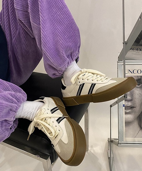 SVEC（シュベック）の「ガムソール ローカット ミリタリー ローテクスニーカー（スニーカー・レディース・ホワイト・36/43/37/41/44/39/38/40/42/35）」の21枚目の写真