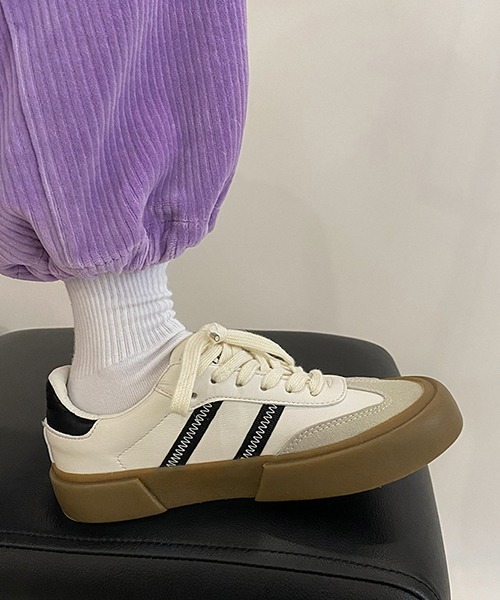SVEC（シュベック）の「ガムソール ローカット ミリタリー ローテクスニーカー（スニーカー・レディース・ホワイト・36/43/37/41/44/39/38/40/42/35）」の13枚目の写真